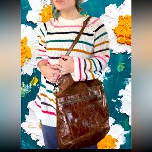 Patricia Nash Designer Brown Heritage Luzille Backpack/Purse